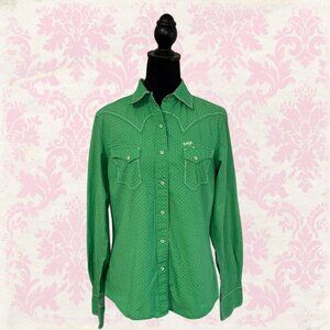 Cruel Girl Long Sleeve Button-Down Women's Size Medium Pink Pearl Snap